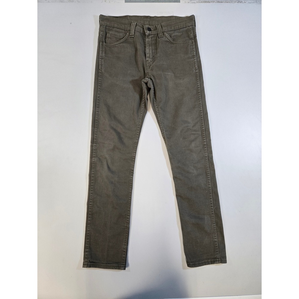 Levis 510‎ Skinny Fit Jeans Mens 30x30 Olive Green Stretch Twill Pants Black Tab